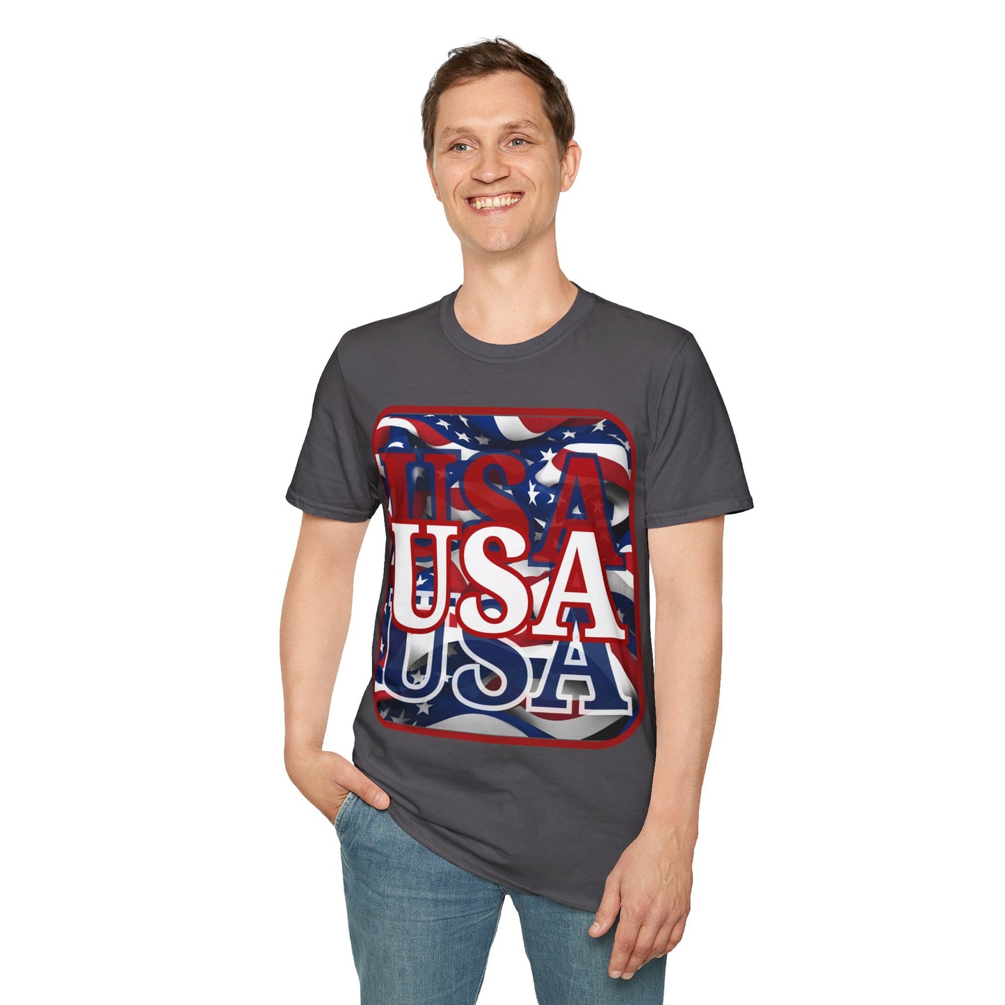 Red WHITE and Blue USA Patriot DKcolors Unisex T-Shirt by theGreenDragonTavern.shop