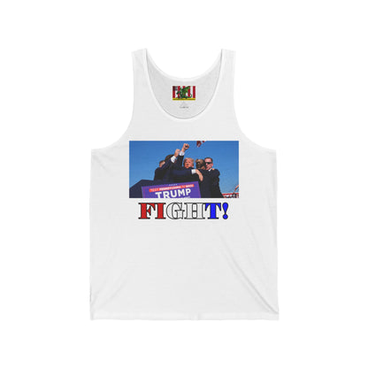 Fight! Unisex Jersey Tank Top by theGreenDragonTavern.shop
