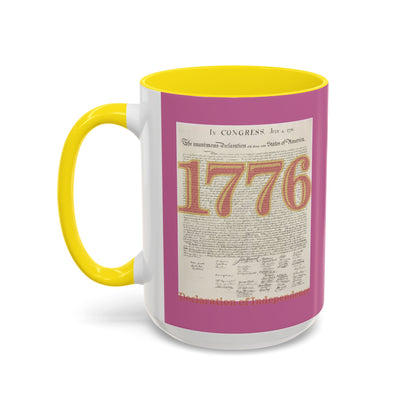 Declaration of Independence Pink Accent Mug by theGreenDragonTavern.shop