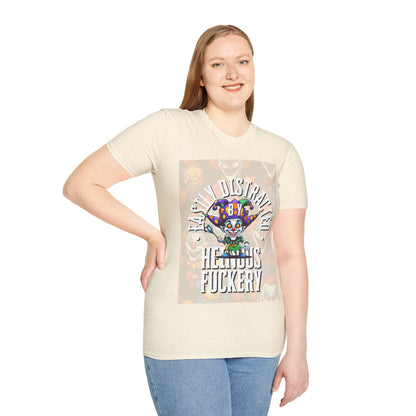 Easily Distracted by Heinous Fuckery Little Jincs Light colors Unisex T-Shirt by theGreenDragonTavern.shop