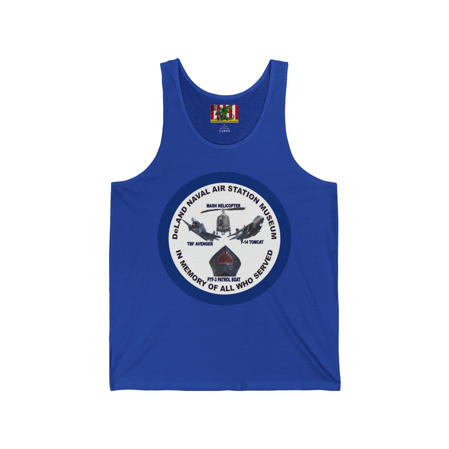 DNASM Student Art Navy Frame Unisex Jersey Tank Top by theGreenDragonTavern.shop