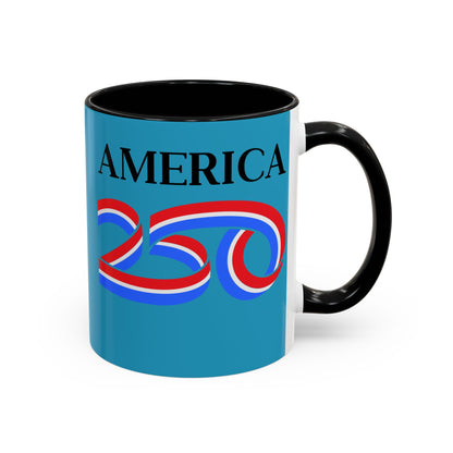 America 250 Turquoise Accent Mug by theGreenDragonTavern.shop