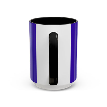 Hula Girl Packin' Heat Dark Purple Accent Mug by theGreenDragonTavern.shop