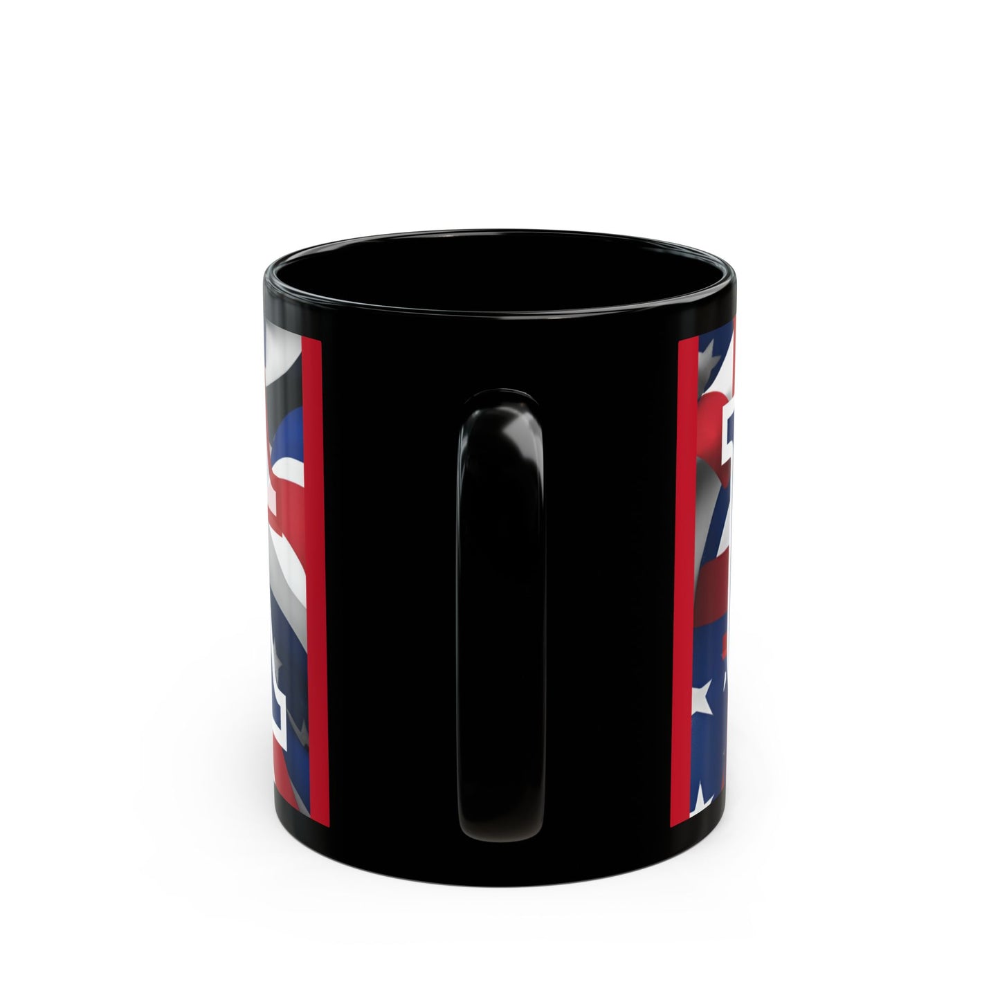 USA! USA! USA Blue font Patriot Red Mug by theGreenDragonTavern.shop