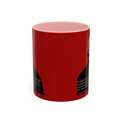 We hold these truths to be self-evident Red Accent Mug by theGreenDragonTavern.shop
