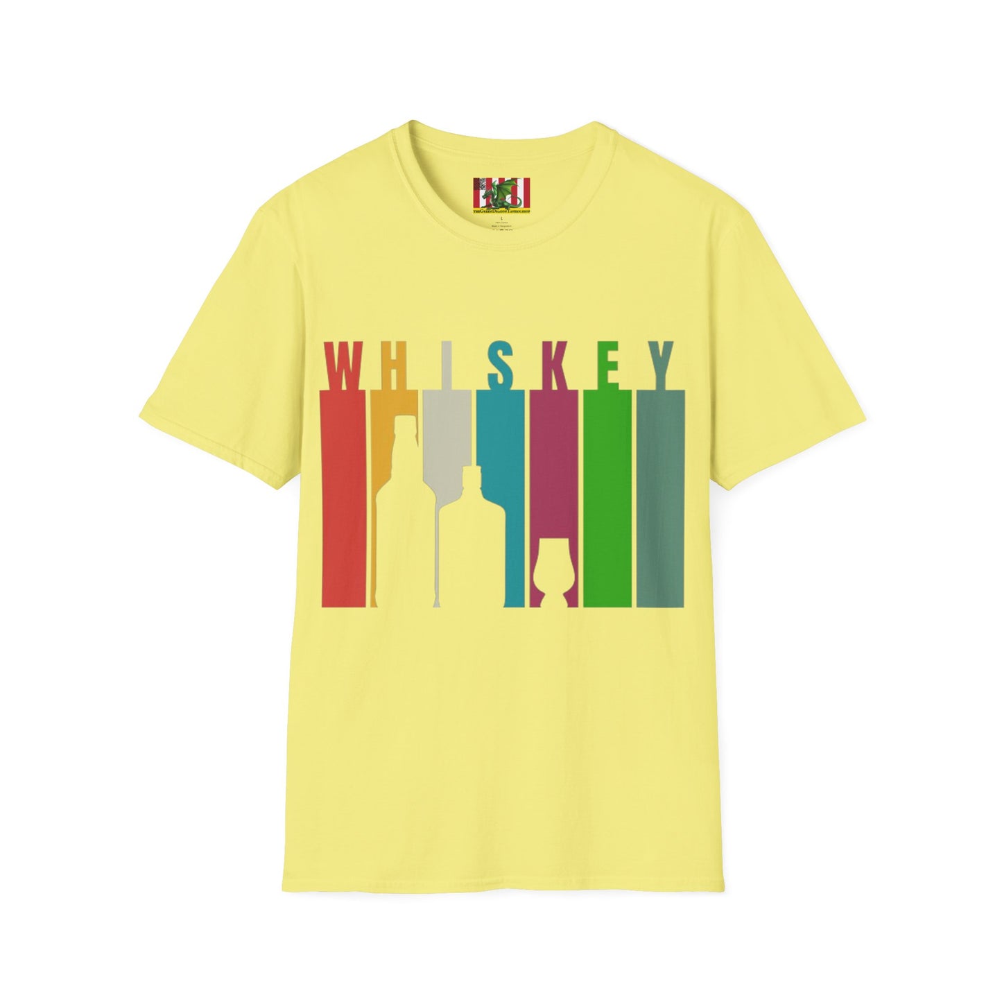 Whiskey spelled with an 'e' Light colors Unisex T-Shirt by theGreenDragonTavern.shop
