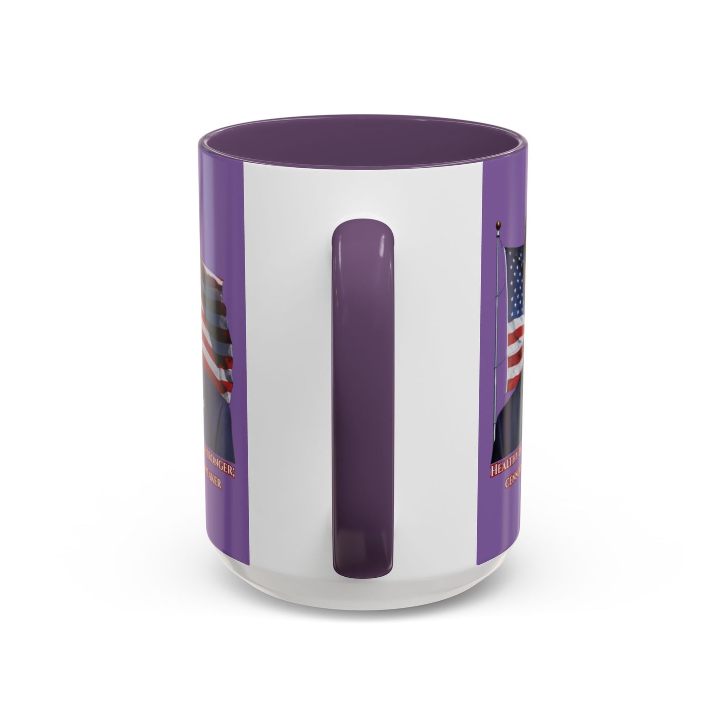 Charlie Kirk, Healthy Debate Light Purple Accent Mug by theGreenDragonTavern.shop