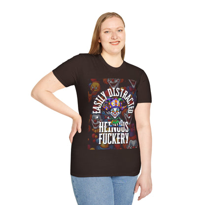 Easily Distracted by Heinous Fuckery Little Jincs Dark colors Unisex T-Shirt by theGreenDragonTavern.shop
