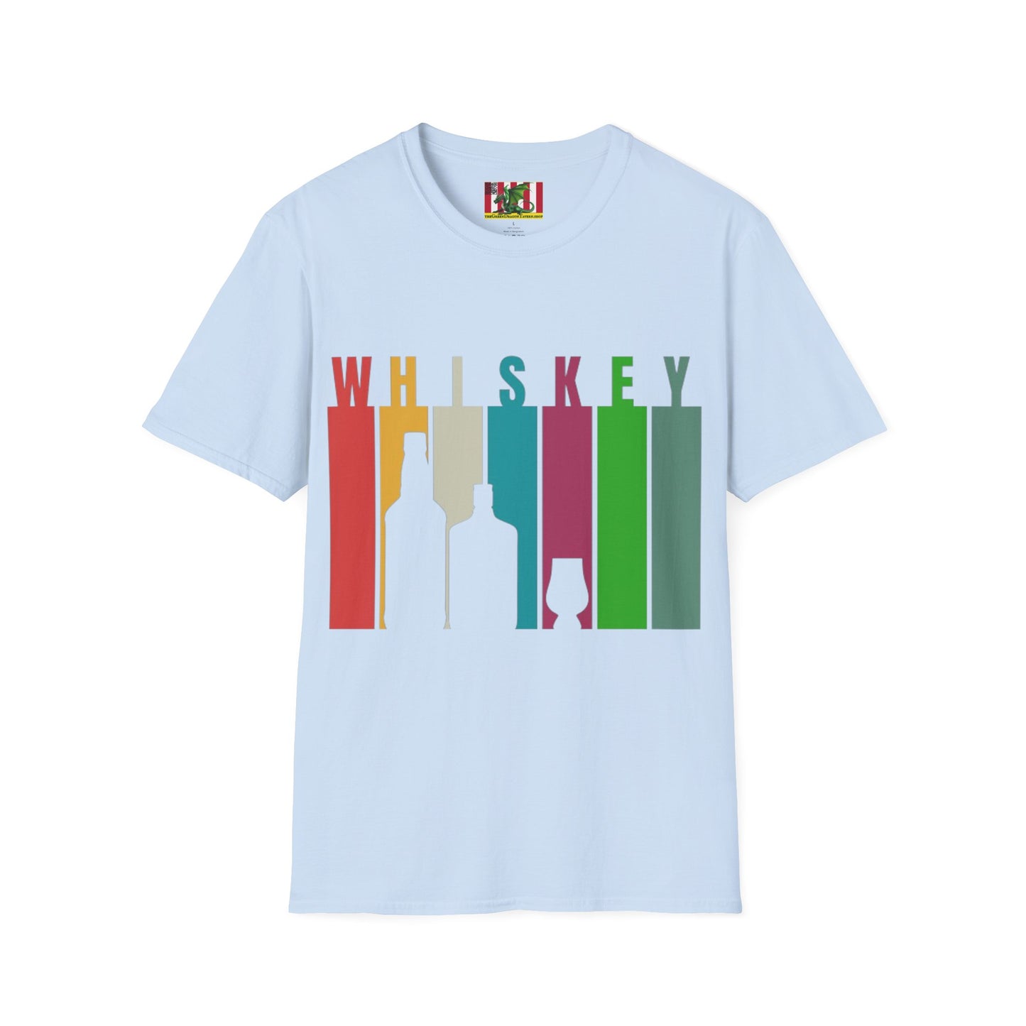 Whiskey spelled with an 'e' Light colors Unisex T-Shirt by theGreenDragonTavern.shop