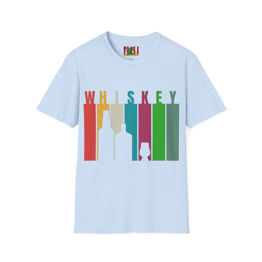 Whiskey spelled with an 'e' Light colors Unisex T-Shirt by theGreenDragonTavern.shop