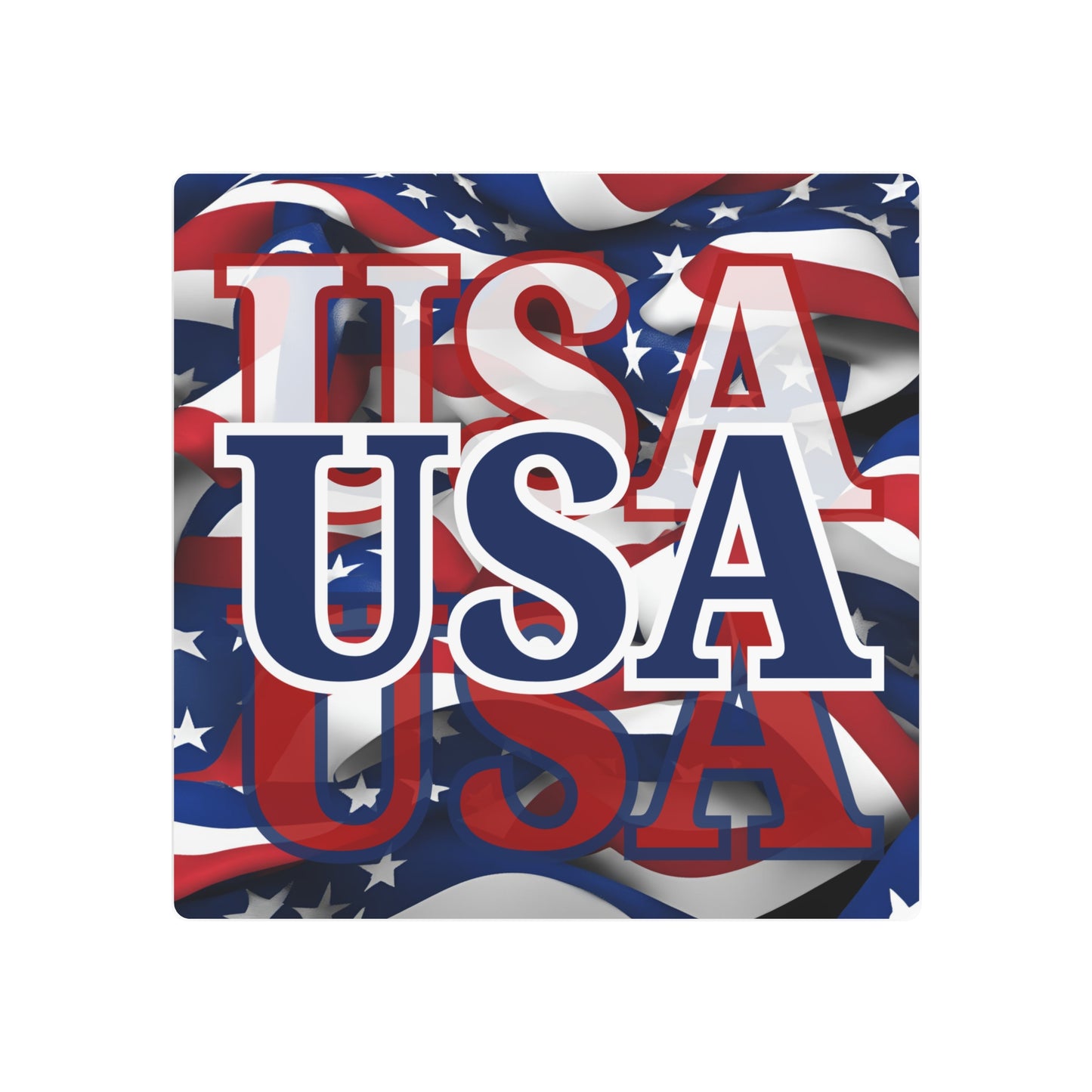 USA! USA! USA Blue Center Metal Art Sign by theGreenDragonTavern.shop