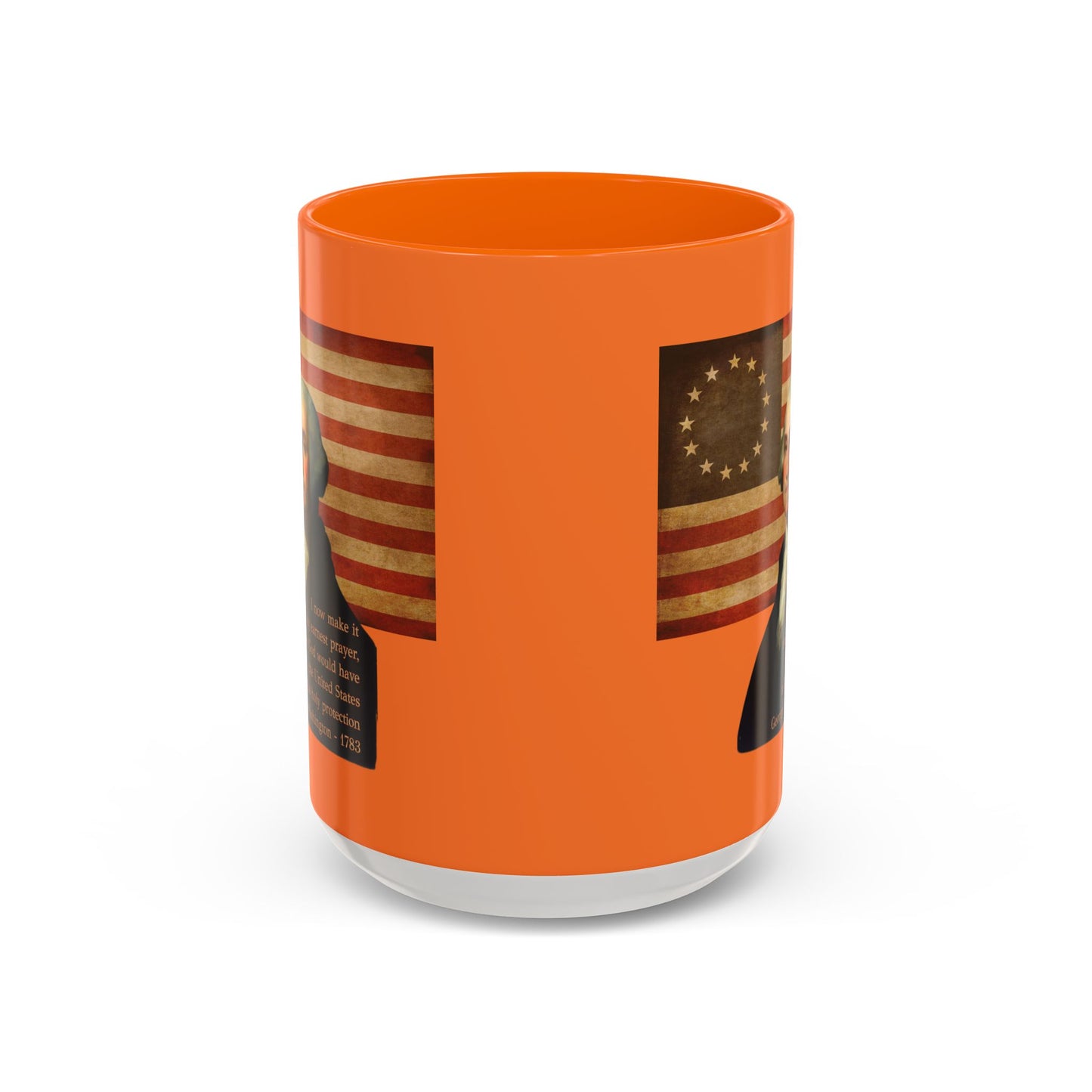 Washington's Earnest Prayer Orange Accent Mug by theGreenDragonTavern.shop