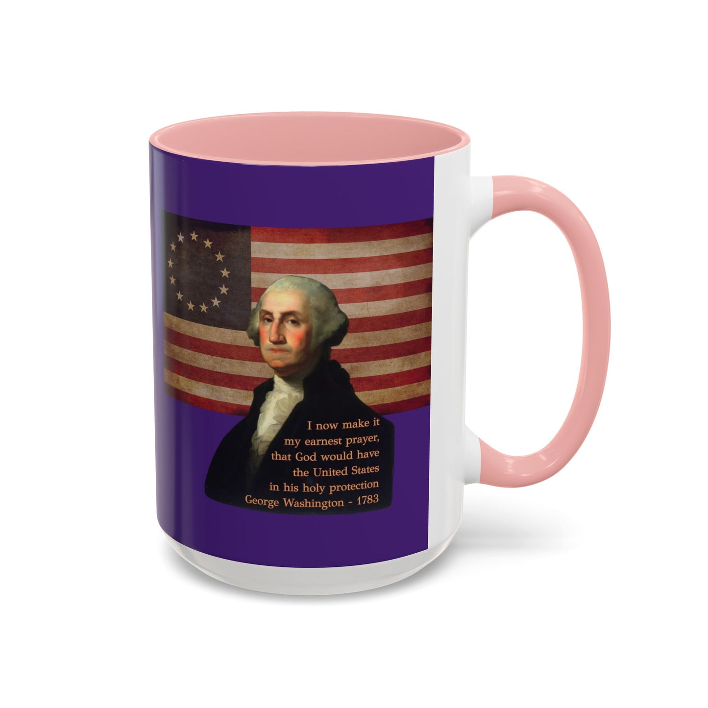 Washington's Earnest Prayer Purple Accent Mug by theGreenDragonTavern.shop