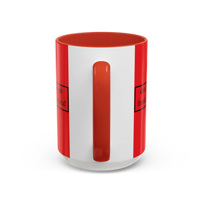 don't assume your freedoms are assured Black font Red Accent Mug by theGreenDragonTavern.shop