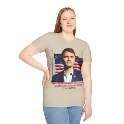 Charlie Kirk, Healthy Debate Light colors Unisex T-Shirt by theGreenDragonTavern.shop