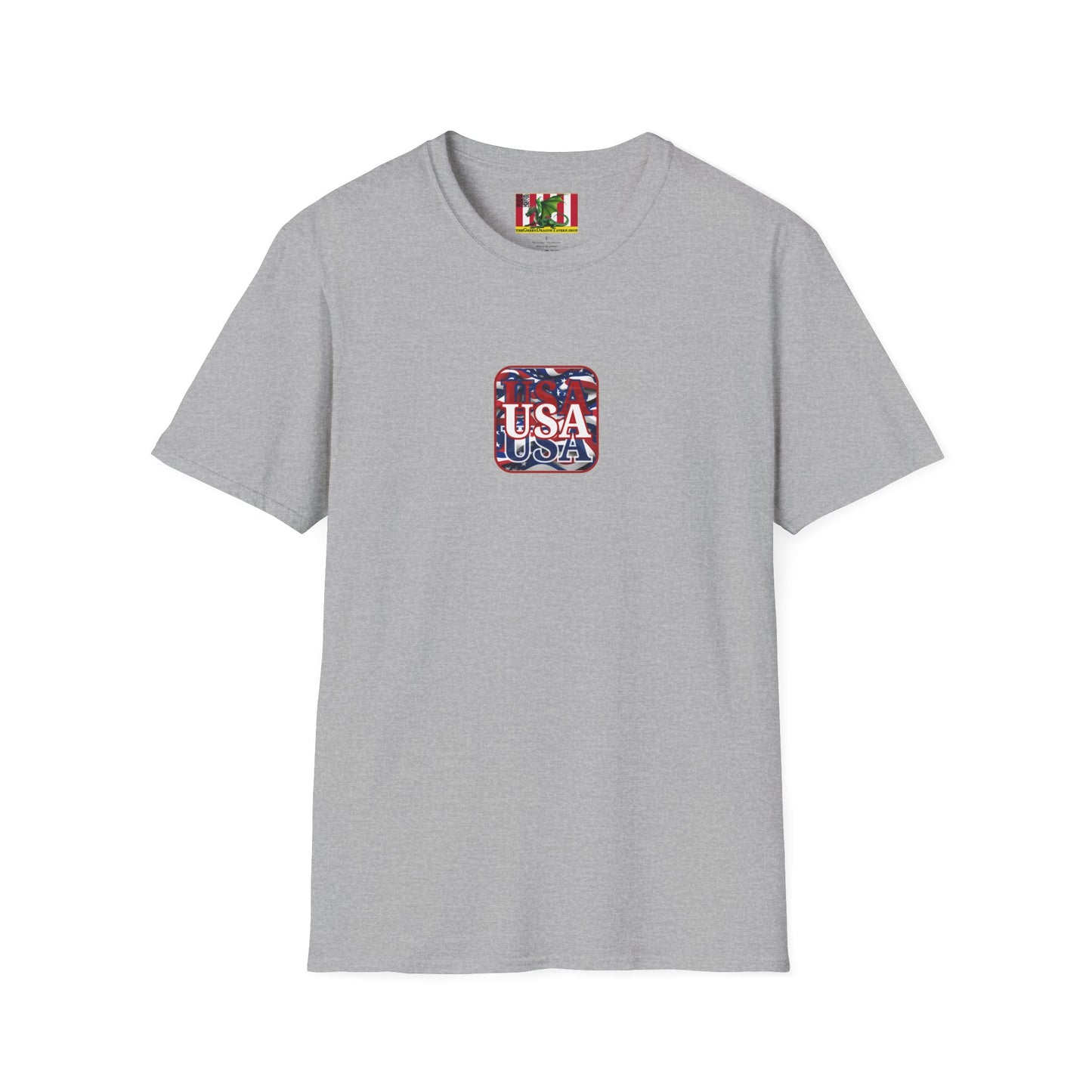 2-sided, Red WHITE and Blue USA Patriot Light colors Unisex T-Shirt by theGreenDragonTavern.shop