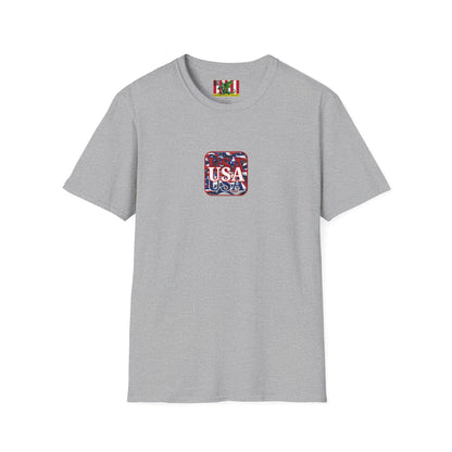 2-sided, Red WHITE and Blue USA Patriot Light colors Unisex T-Shirt by theGreenDragonTavern.shop