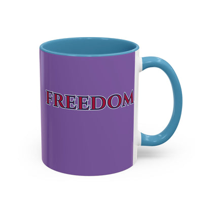 Freedom, Light Purple Accent Mug by theGreenDragonTavern.shop