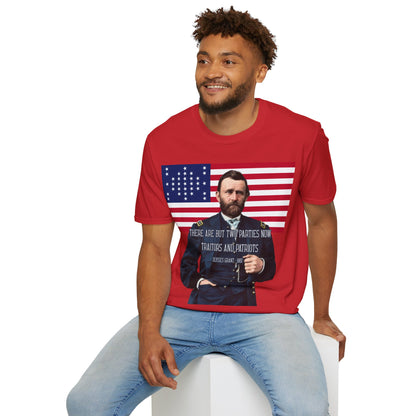 "Traitors and Patriots" Ulysses Grant Light colors Unisex T-Shirt by theGreenDragonTavern.shop