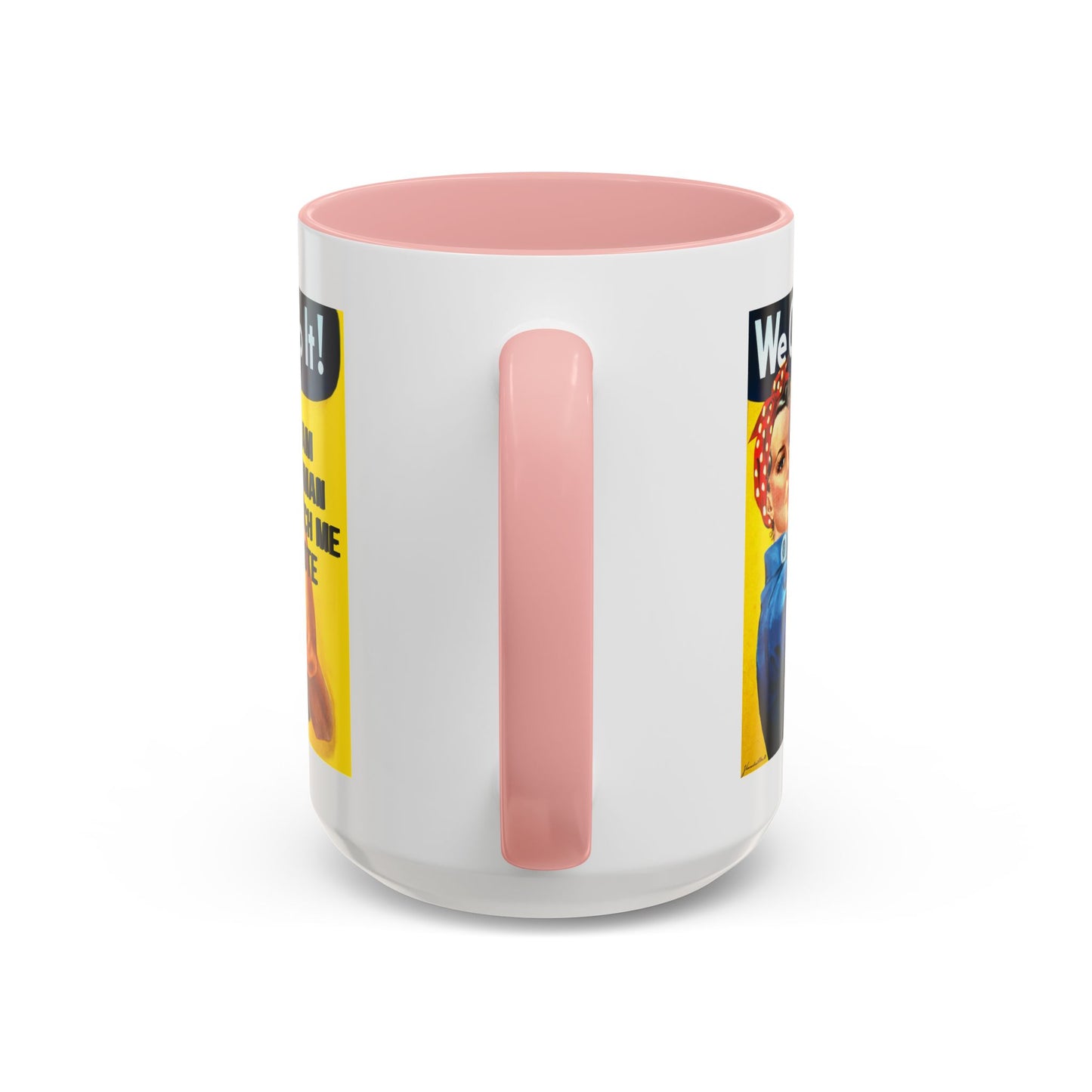 I Am Woman Watch Me Vote Rosie White Accent Mug by theGreenDragonTavern.shop