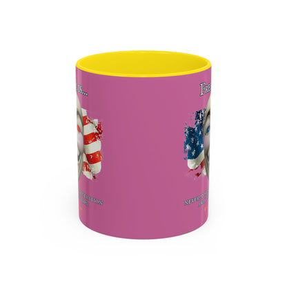 Ronald Reagan Freedom Vendetta Pink Accent Mug by theGreenDragonTavern.shop