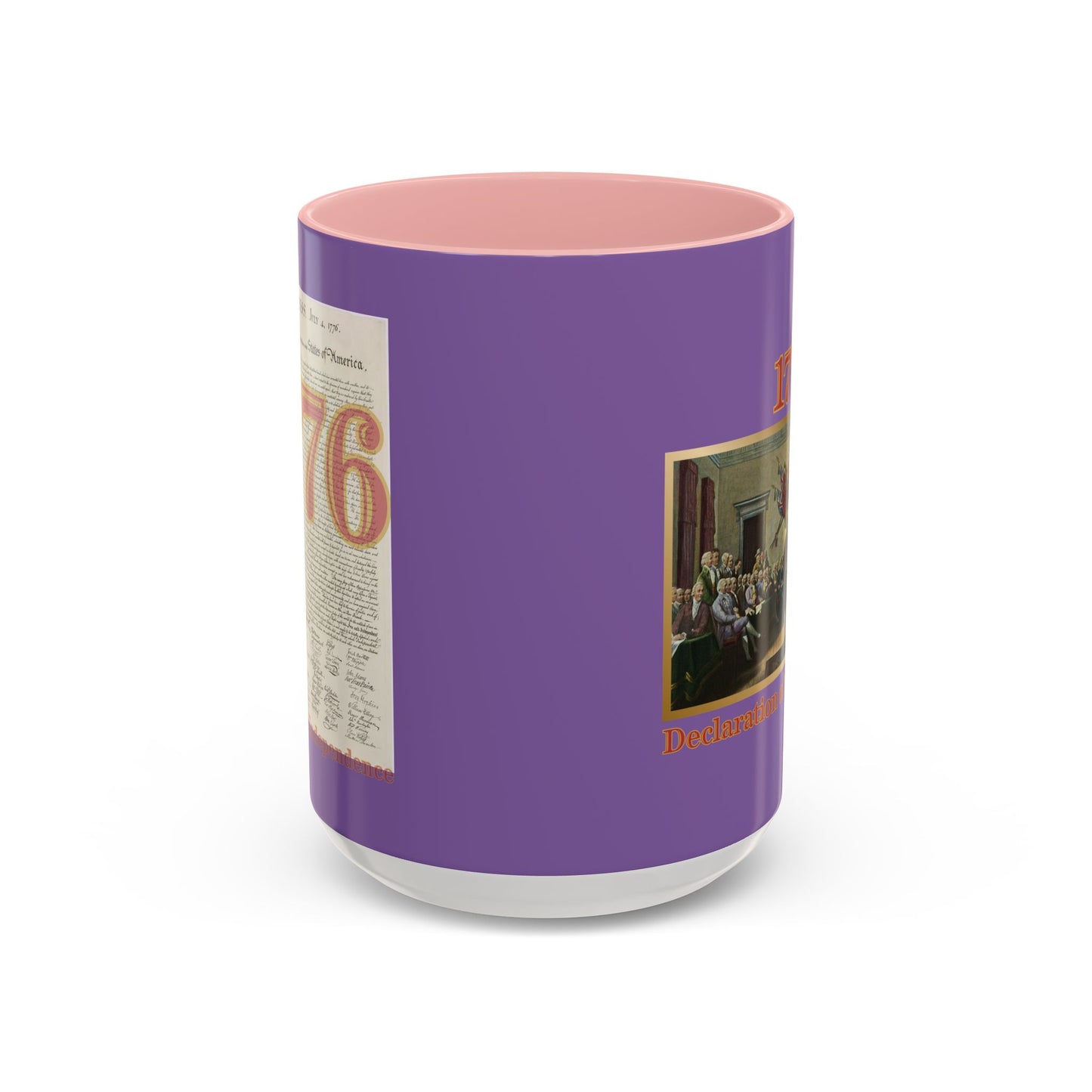 Declaration of Independence Light Purple Accent Mug by theGreenDragonTavern.shop