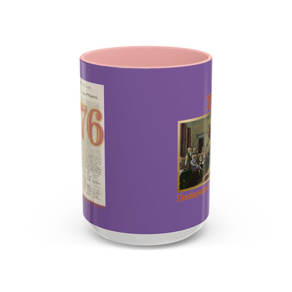 Declaration of Independence Light Purple Accent Mug by theGreenDragonTavern.shop