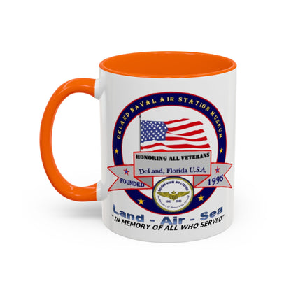 DNASM 2-sided, Founding & Student Art White Accent Mug by theGreenDragonTavern.shop