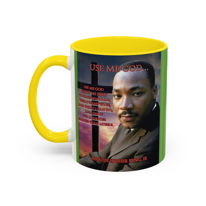 Use Me God, MLK Jr Green Accent Mug by theGreenDragonTavern.shop