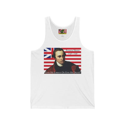 Patrick Henry Unisex Jersey Tank Top by theGreenDragonTavern.shop