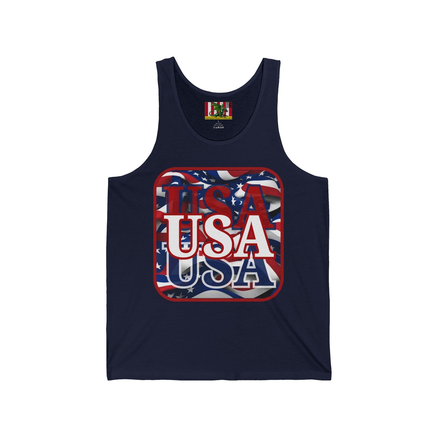 Red WHITE and Blue USA Patriot Unisex Jersey Tank Top by theGreenDragonTavern.shop