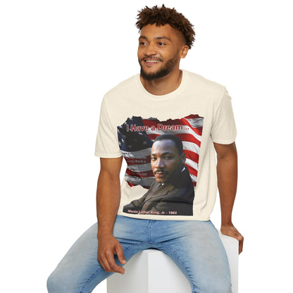 "I Have a Dream" MLKJr Light colors Unisex T-Shirt by theGreenDragonTavern.shop