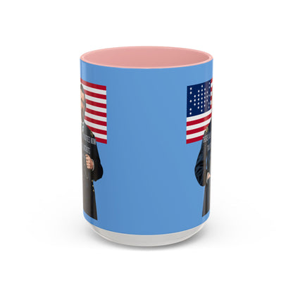 "Traitors and Patriots" Ulysses Grant Light Blue Accent Mug by theGreenDragonTavern.shop