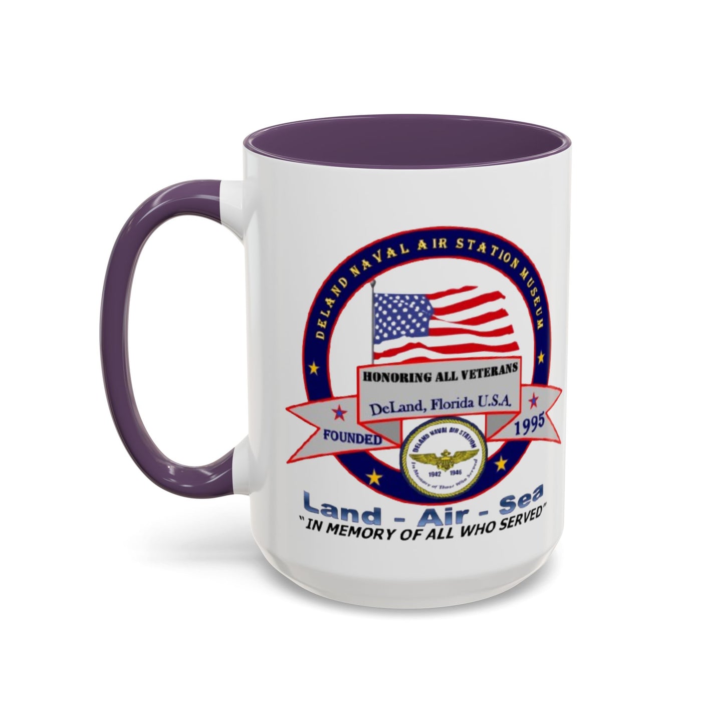 DNASM 2-sided, Founding & Student Art White Accent Mug by theGreenDragonTavern.shop