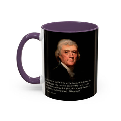 We hold these truths to be self-evident Black Accent Mug by theGreenDragonTavern.shop