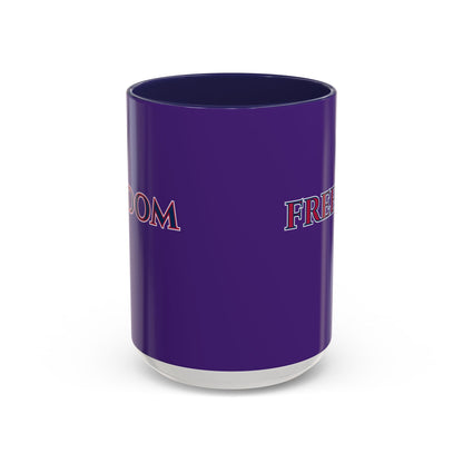 Freedom, Dark Purple Accent Mug by theGreenDragonTavern.shop