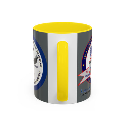 DNASM 2-sided, Founding & Student Art w/Navy Ring Grey Accent Mug by theGreenDragonTavern.shop