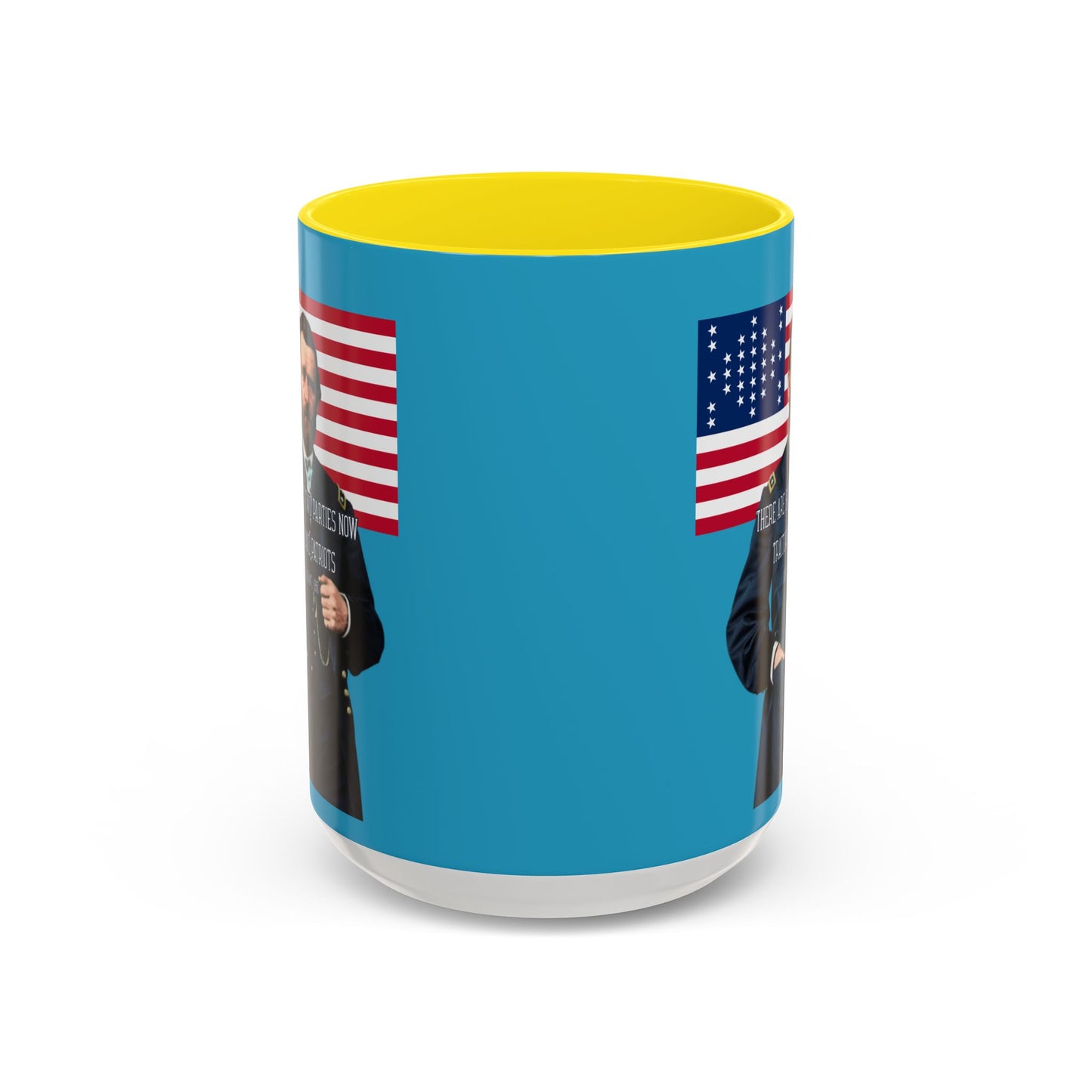 "Traitors and Patriots" Ulysses Grant Turquoise Accent Mug by theGreenDragonTavern.shop