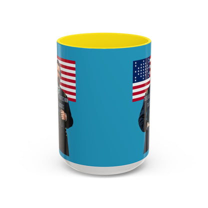 "Traitors and Patriots" Ulysses Grant Turquoise Accent Mug by theGreenDragonTavern.shop