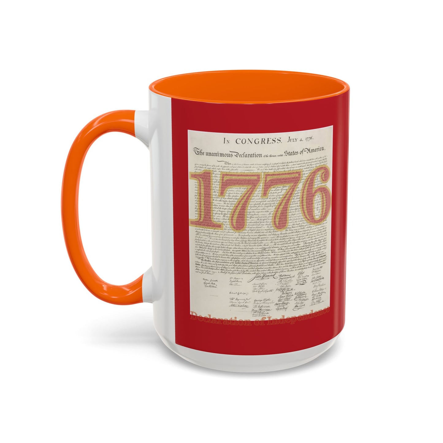 Declaration of Independence Red Accent Mug by theGreenDragonTavern.shop