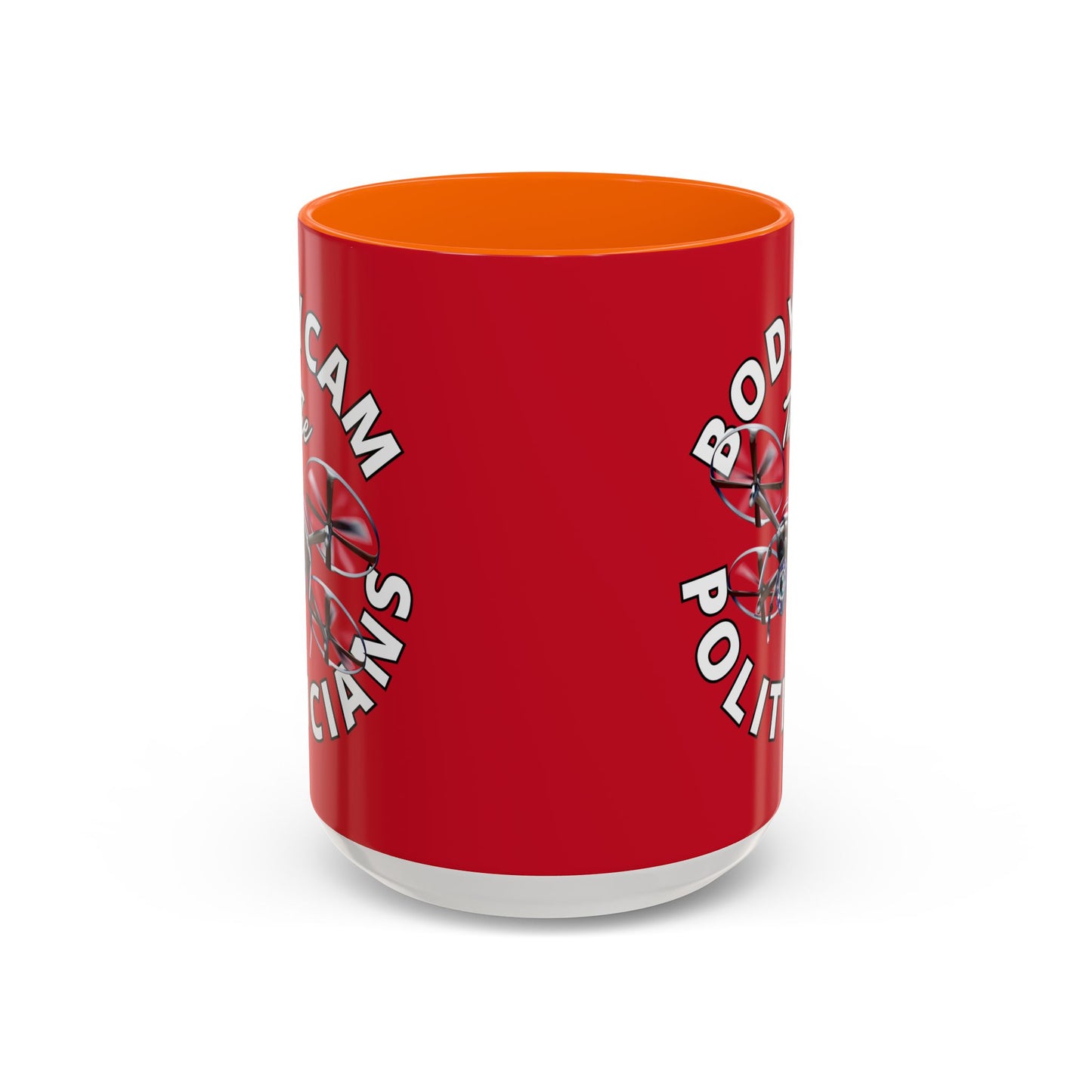Bodycam the Politicians Drone Red Accent Mug by theGreenDragonTavern.shop