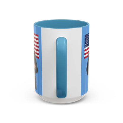 "Traitors and Patriots" Ulysses Grant Light Blue Accent Mug by theGreenDragonTavern.shop