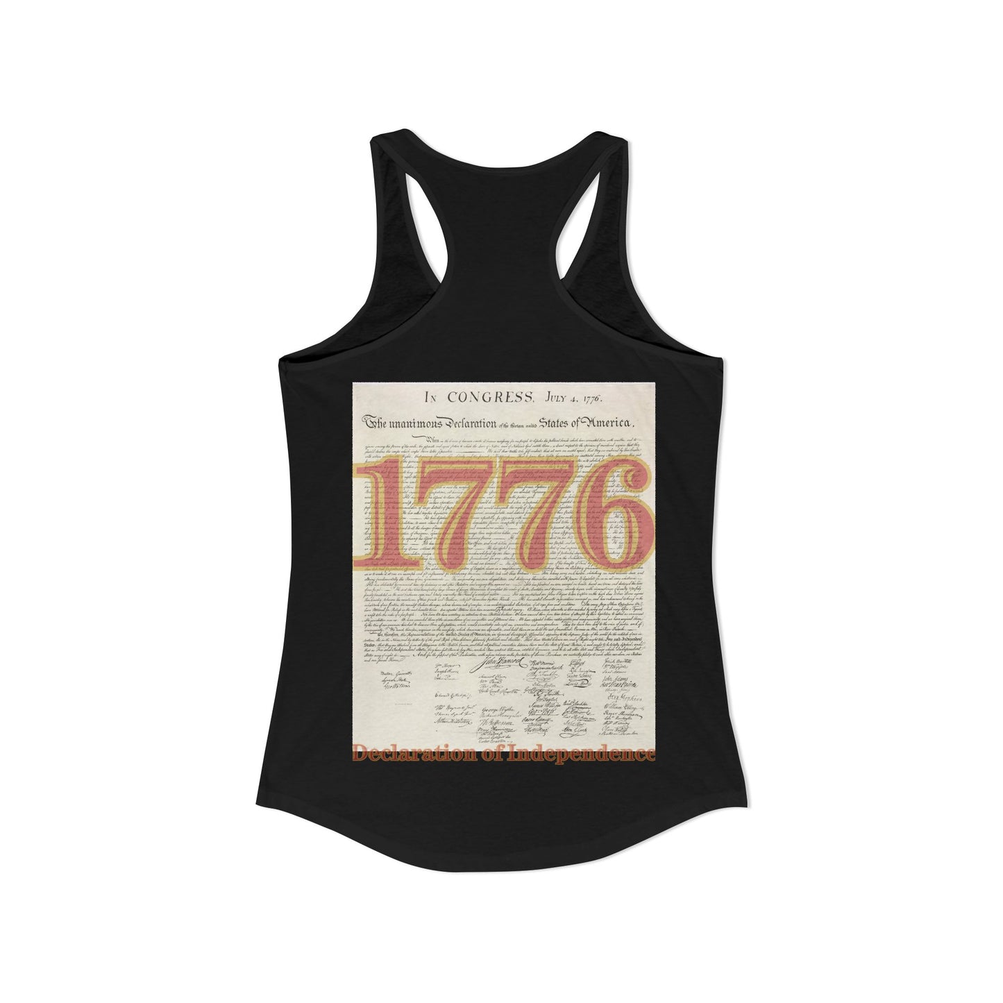 Declaration of Independence Women's Racerback Tank Top by theGreenDragonTavern.shop
