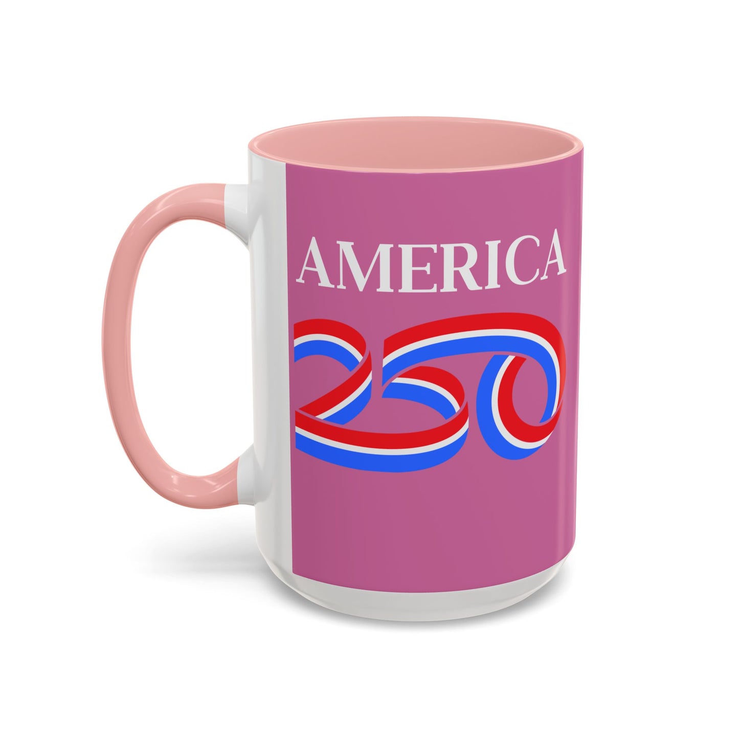 America 250 Pink Accent Mug by theGreenDragonTavern.shop