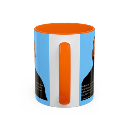 We hold these truths to be self-evident Light Blue Accent Mug by theGreenDragonTavern.shop