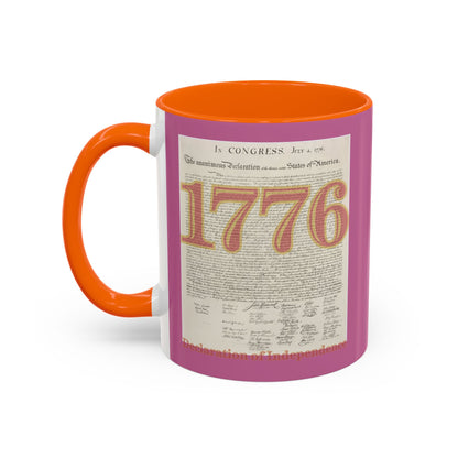 Declaration of Independence Pink Accent Mug by theGreenDragonTavern.shop