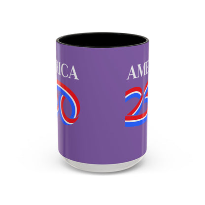 America 250 Light Purple Accent Mug by theGreenDragonTavern.shop