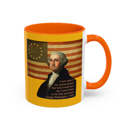 Washington's Earnest Prayer Yellow Accent Mug by theGreenDragonTavern.shop