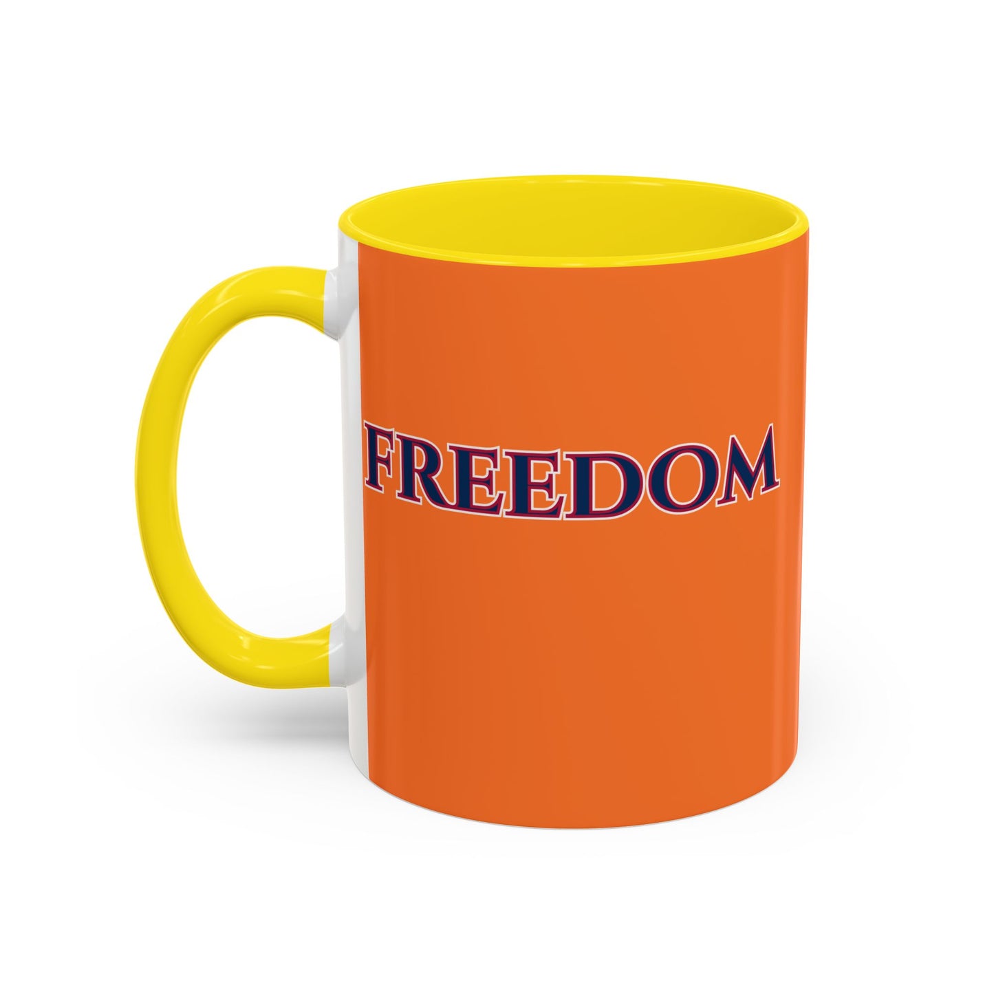 Freedom, Orange Accent Mug by theGreenDragonTavern.shop