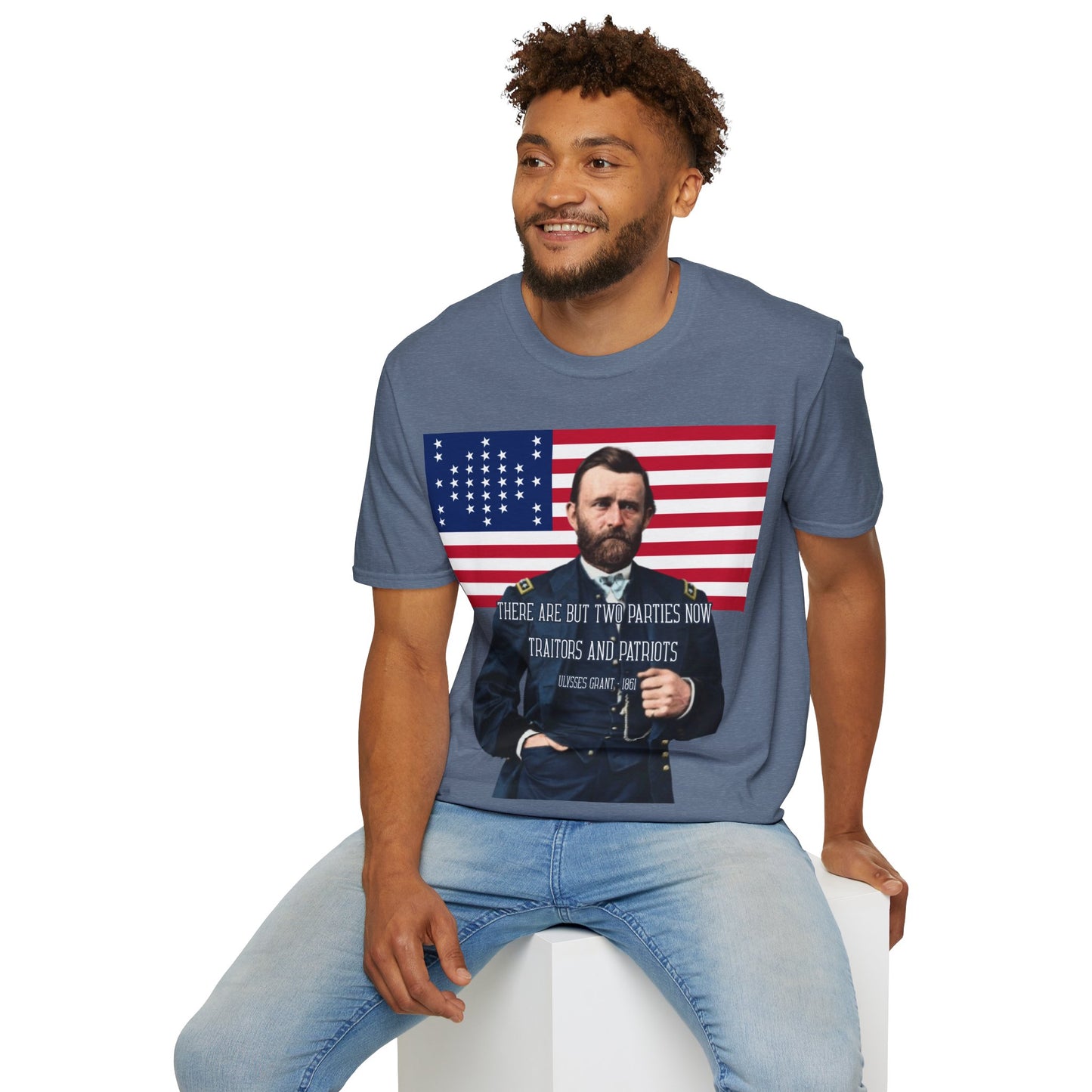 "Traitors and Patriots" Ulysses Grant Dark colors Unisex T-Shirt by theGreenDragonTavern.shop